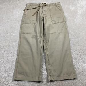 VTG American Eagle Outfitters Pants Mens L Beige Baggy Wide Leg Field Pants Y2K